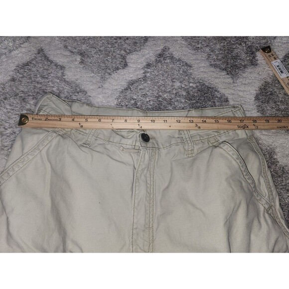 Levis Mens Cargo Shorts 34 Casual Utility White Tag Flat Front Khaki Y2K Chino - Picture 8 of 10